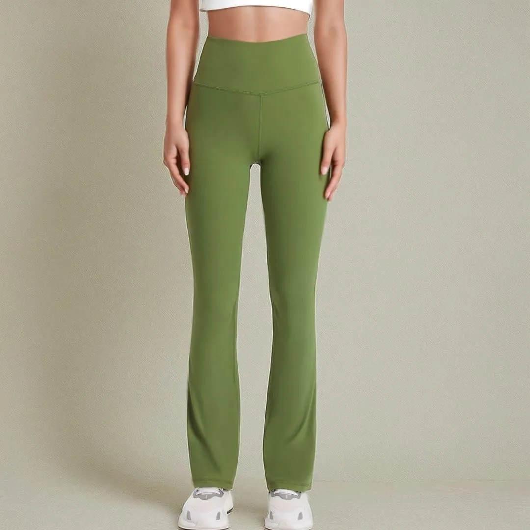 20"/ 25"/ 30" High Waisted Yoga Leggings No Front Seam Compression Workout Leggings/Flared Pants/Warm Leggings
