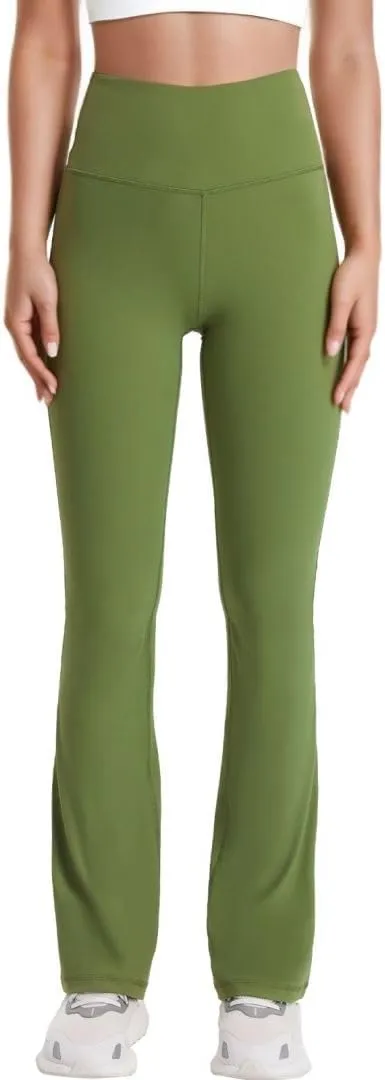 20"/ 25"/ 30" High Waisted Yoga Leggings No Front Seam Compression Workout Leggings/Flared Pants/Warm Leggings