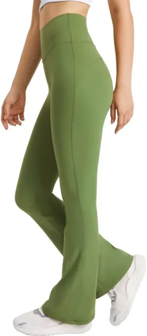 20"/ 25"/ 30" High Waisted Yoga Leggings No Front Seam Compression Workout Leggings/Flared Pants/Warm Leggings