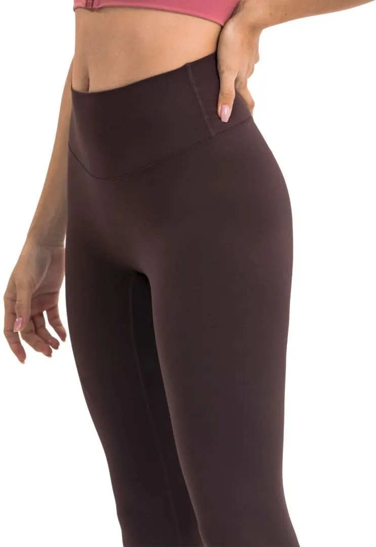 20"/ 25"/ 30" High Waisted Yoga Leggings No Front Seam Compression Workout Leggings/Flared Pants/Warm Leggings
