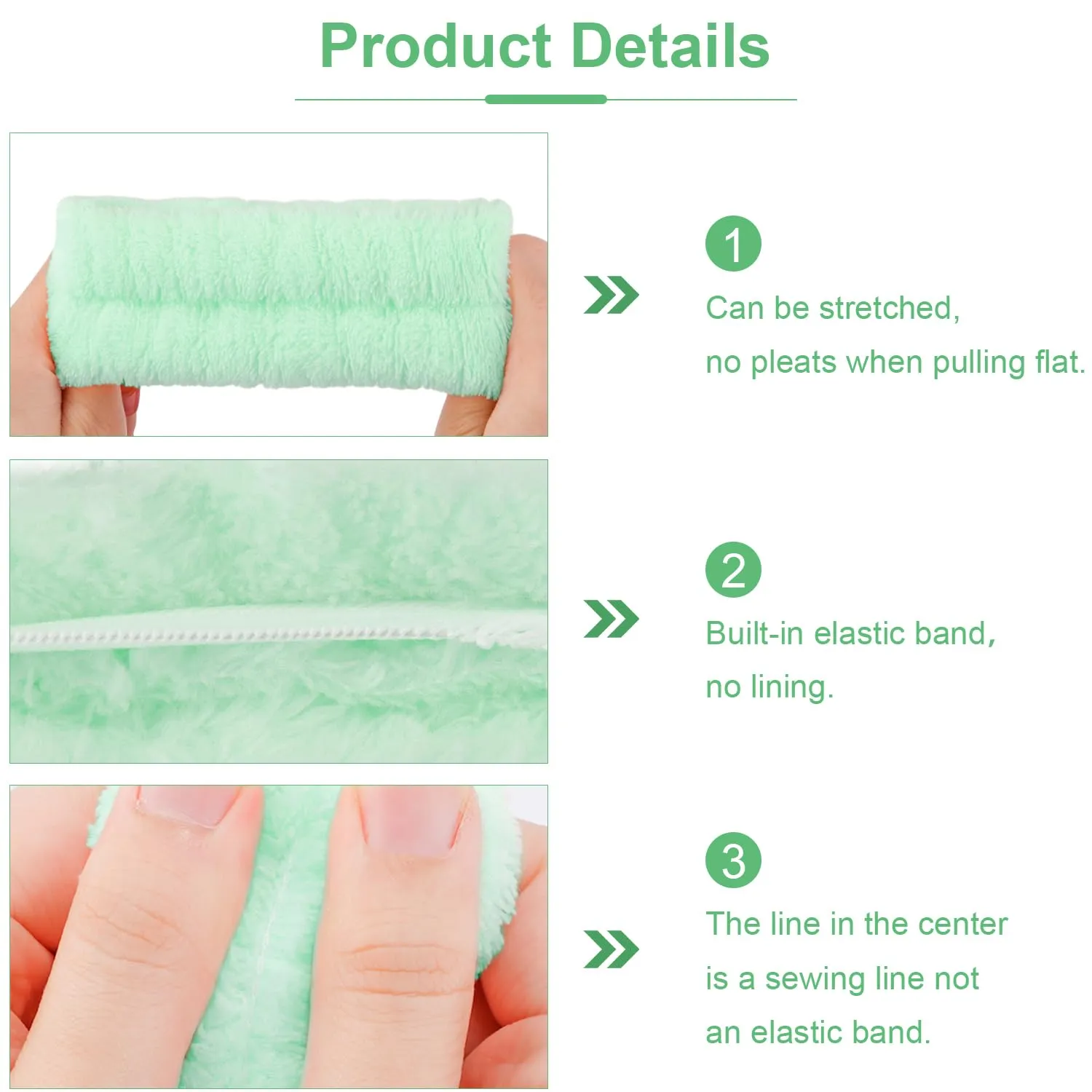 Chanaco Face Wash Headband & Wrist Bands for Washing Face - Funny Gifts for Women & Cute Hair Accessories for Girls