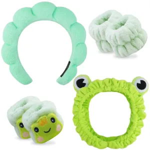 Chanaco Face Wash Headband & Wrist Bands for Washing Face - Funny Gifts for Women & Cute Hair Accessories for Girls