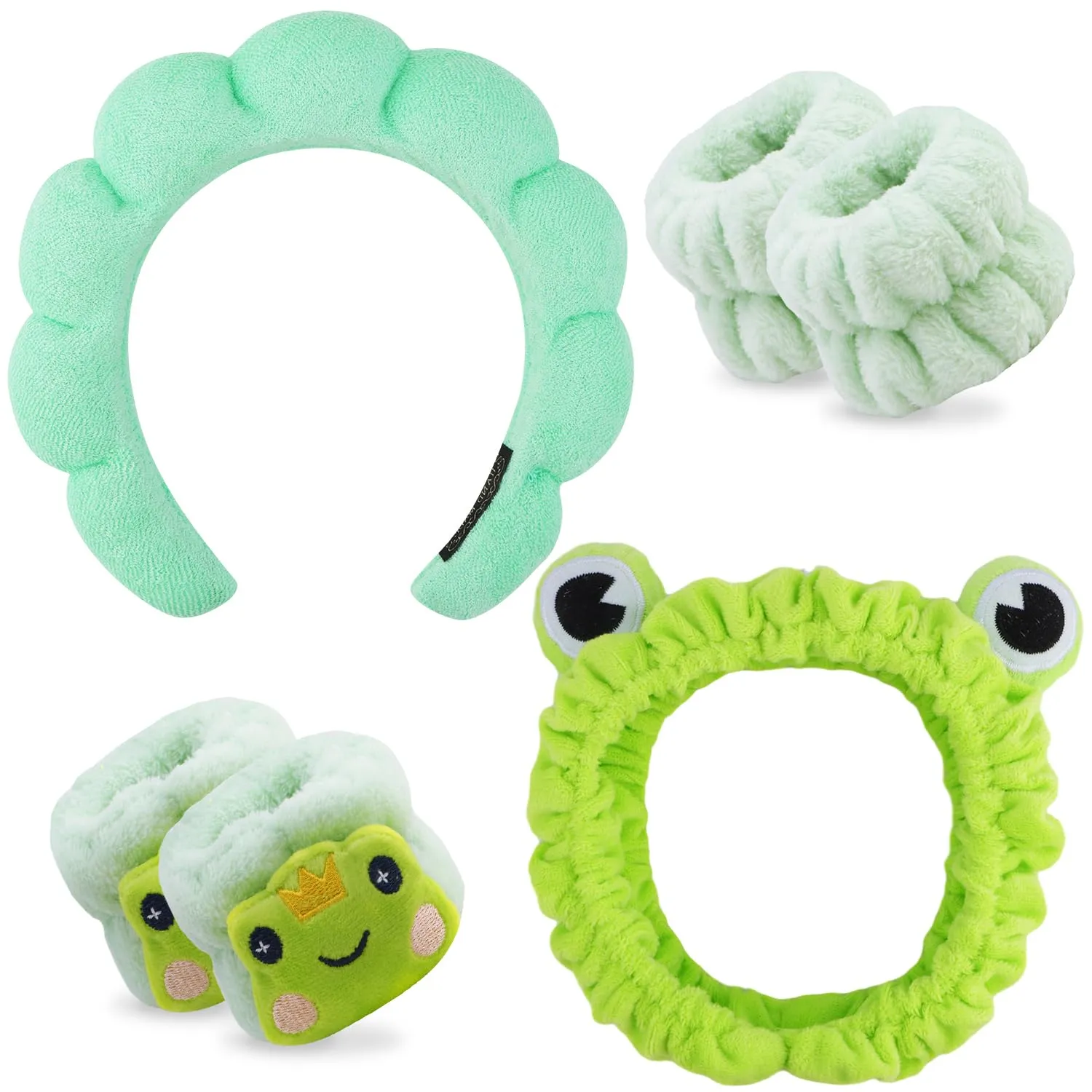 Chanaco Face Wash Headband & Wrist Bands for Washing Face - Funny Gifts for Women & Cute Hair Accessories for Girls