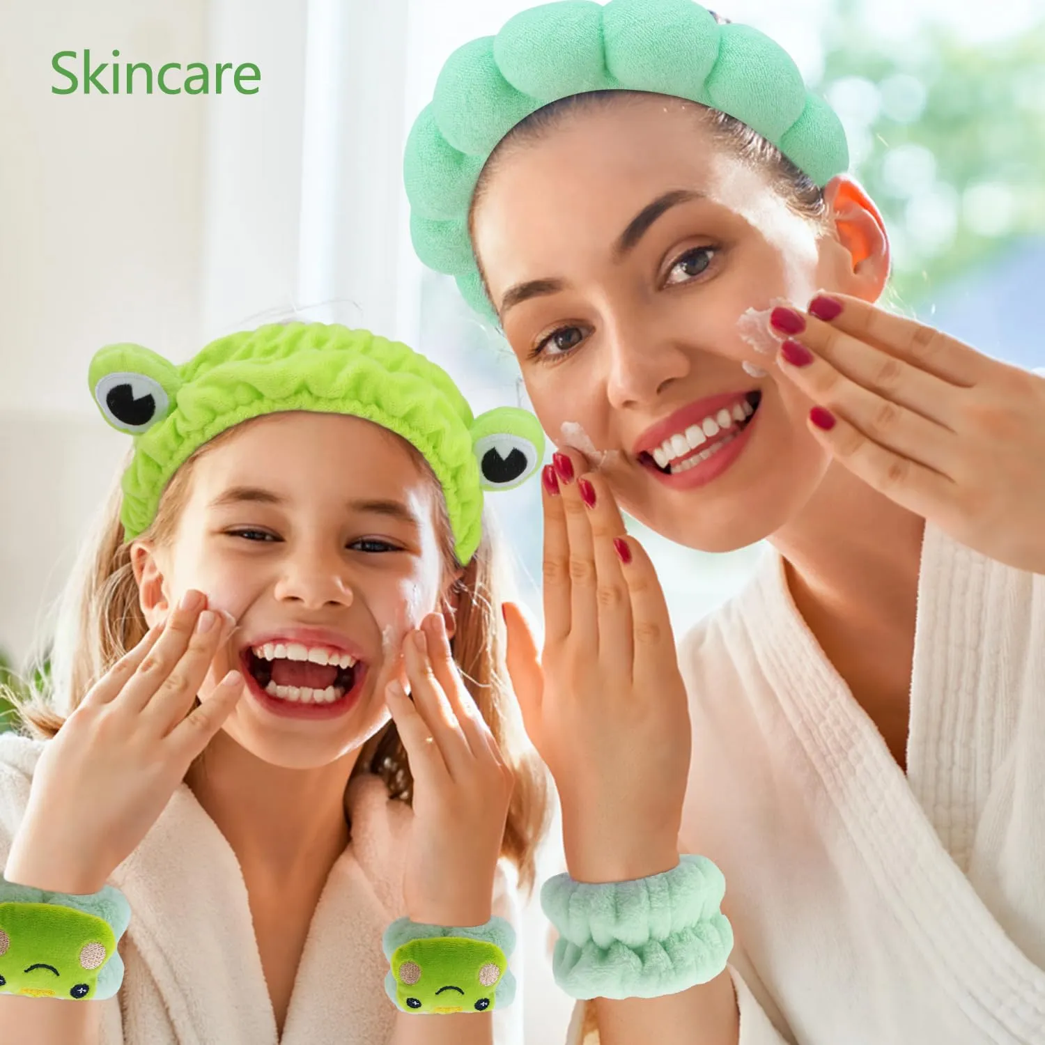 Chanaco Face Wash Headband & Wrist Bands for Washing Face - Funny Gifts for Women & Cute Hair Accessories for Girls