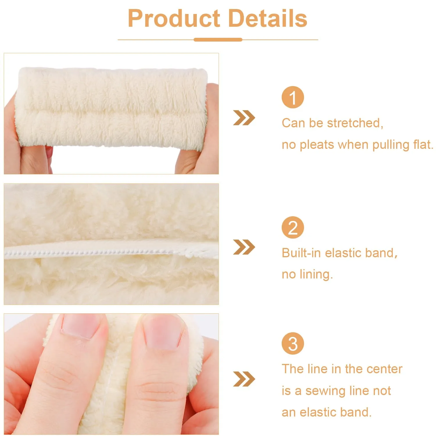 Chanaco Spa Headband, Khaki, Beige - Soft & Comfortable Microfiber Facial Headband for Women, Washing Face, Makeup, Skincare, Yoga, Shower, Party, Sleepover & Gifts - Set of 1 Headband & 4 Wristbands