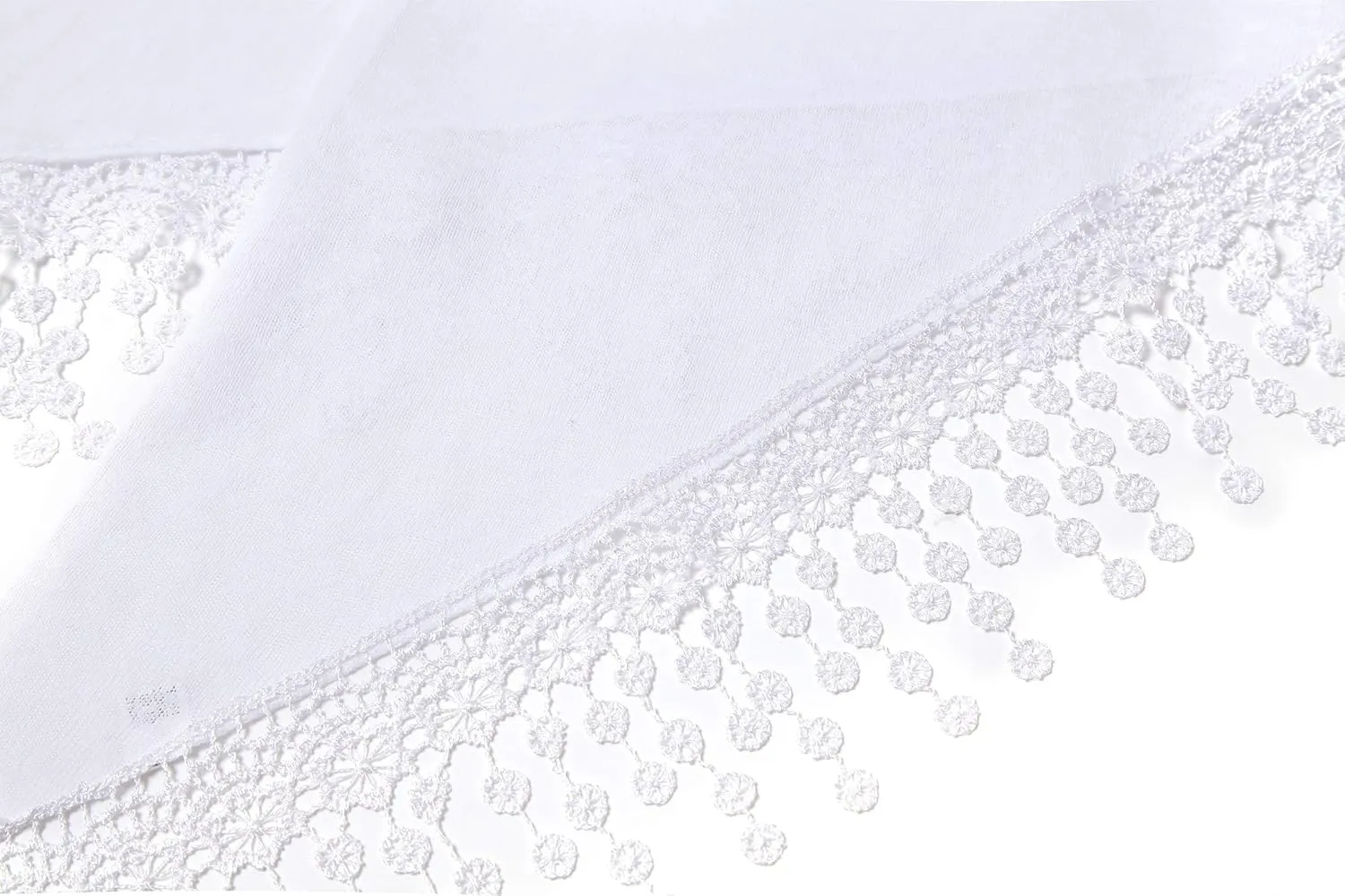 Cindy & Wendy Lightweight Triangle Floral Fashion Lace Fringe Scarf Wrap for Women