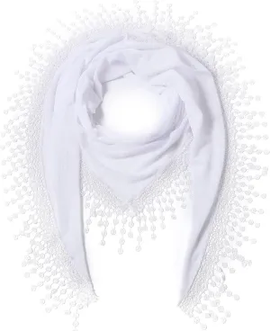 Cindy & Wendy Lightweight Triangle Floral Fashion Lace Fringe Scarf Wrap for Women