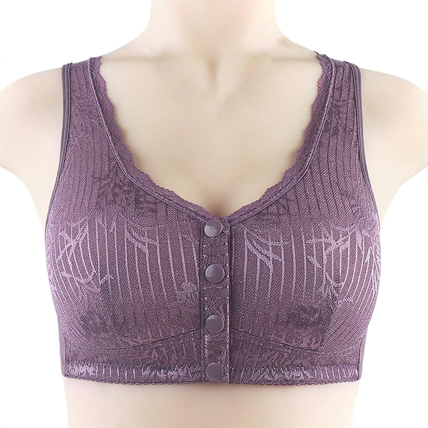 Daisy Bras for Women High Support Everyday Bra Comfortable Convenient Cotton Bras for Older Women Sports Bralette