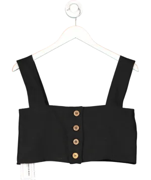 Freya Lillie Black Sadie Linen Bralette UK 8