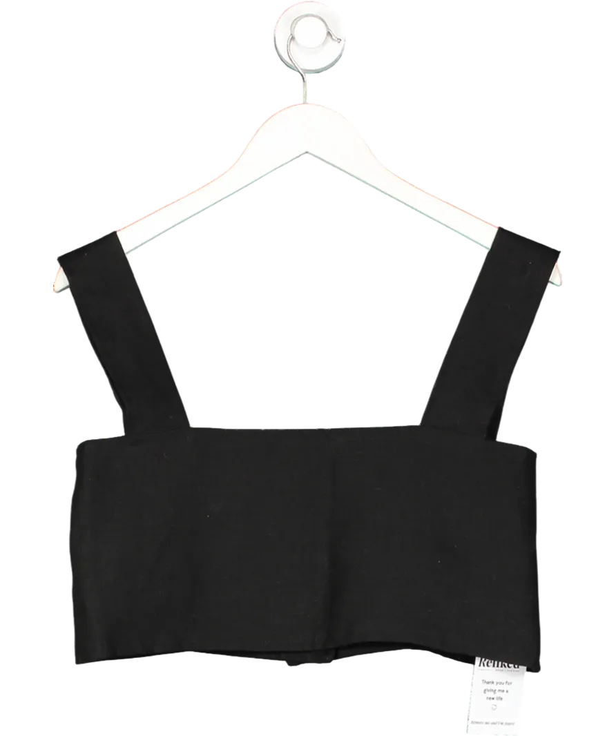 Freya Lillie Black Sadie Linen Bralette UK 8