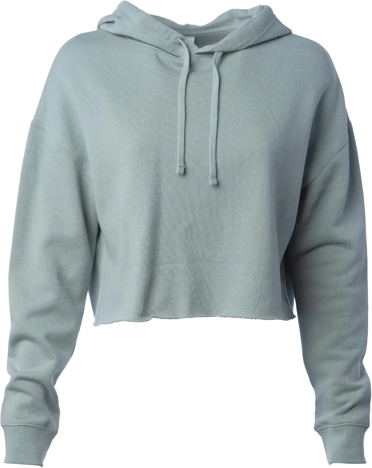 Global Blank Women's Crop Hoodie Long Sleeve Crop Top Sweatshirt with Hood for Women