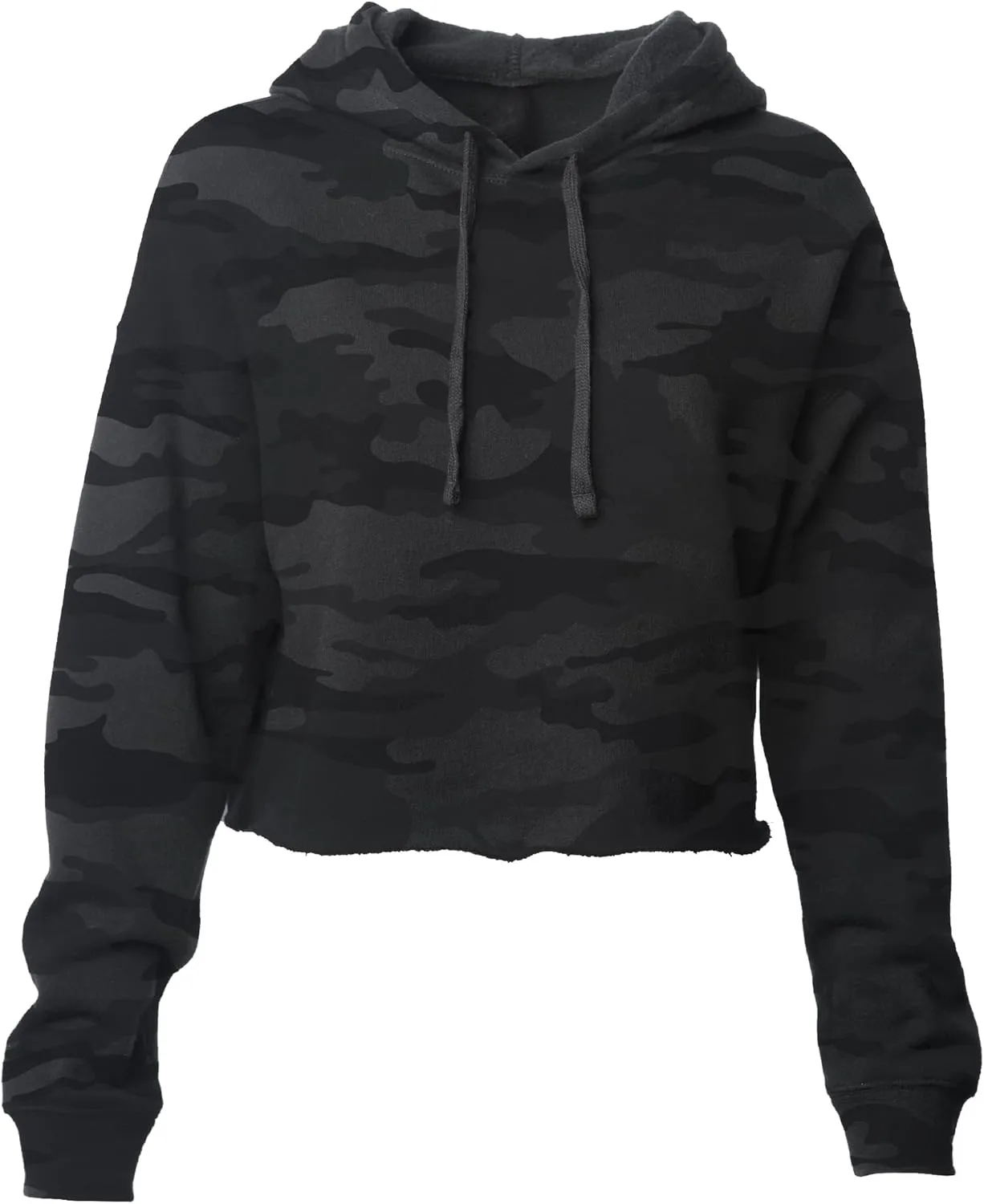 Global Blank Women's Crop Hoodie Long Sleeve Crop Top Sweatshirt with Hood for Women
