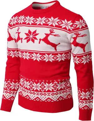H2H Mens Casual Slim Fit Knitted Christmas Sweaters Holiday Party