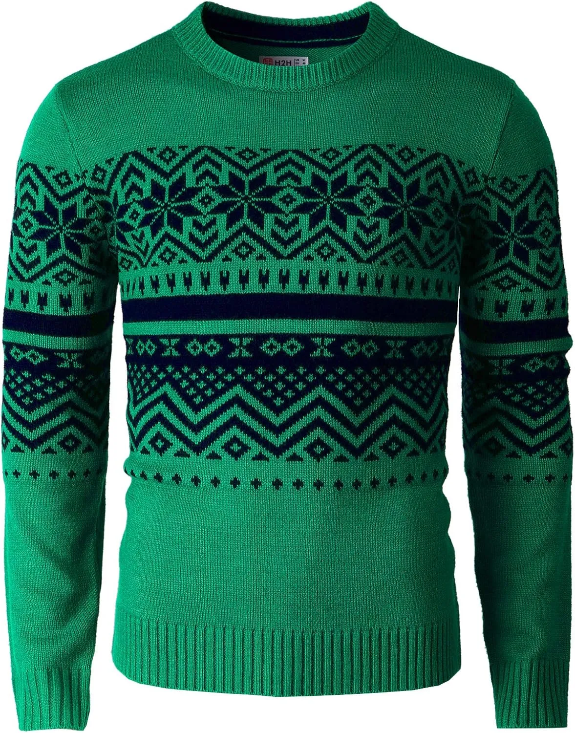 H2H Mens Casual Slim Fit Knitted Christmas Sweaters Holiday Party