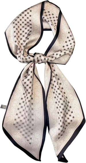 kcctoo 59" Mulberry Silk Like Head Scarf Women's Fashion Square Neck Satin Scarfs for Bag Hair Scarves Gift 59 * 5.9