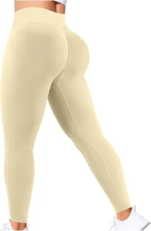 Scrunch Butt Lifting Leggings for Women Impact Gym Seamless Workout Leggings Mid Low Waist Tummy Control Yoga Pants
