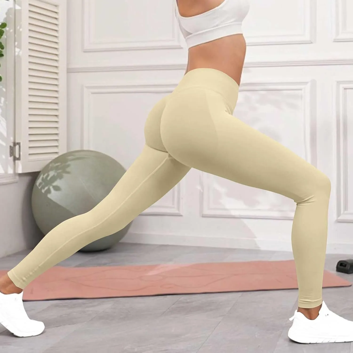 Scrunch Butt Lifting Leggings for Women Impact Gym Seamless Workout Leggings Mid Low Waist Tummy Control Yoga Pants