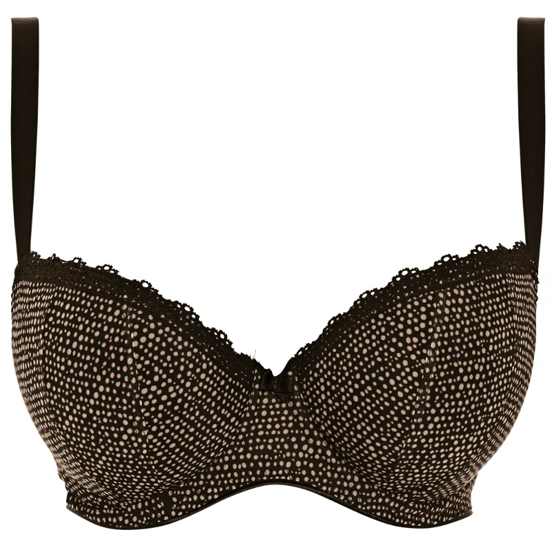 Summer Haze Black Padded Half Cup Bra - Freya