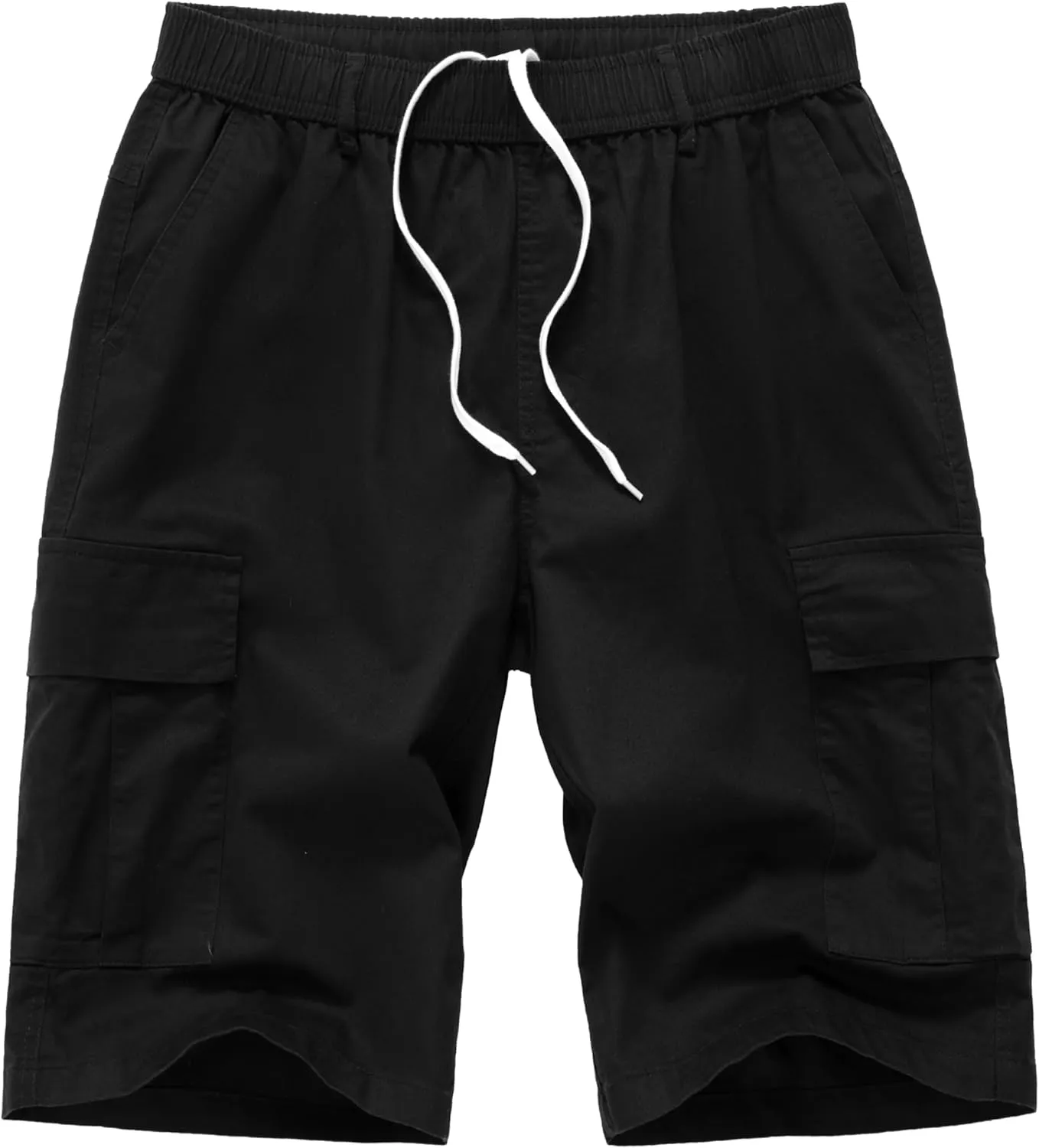 Vcansion Men's Cargo Shorts Casual Cotton Multi-Pockets Elastic Waist Camo Shorts