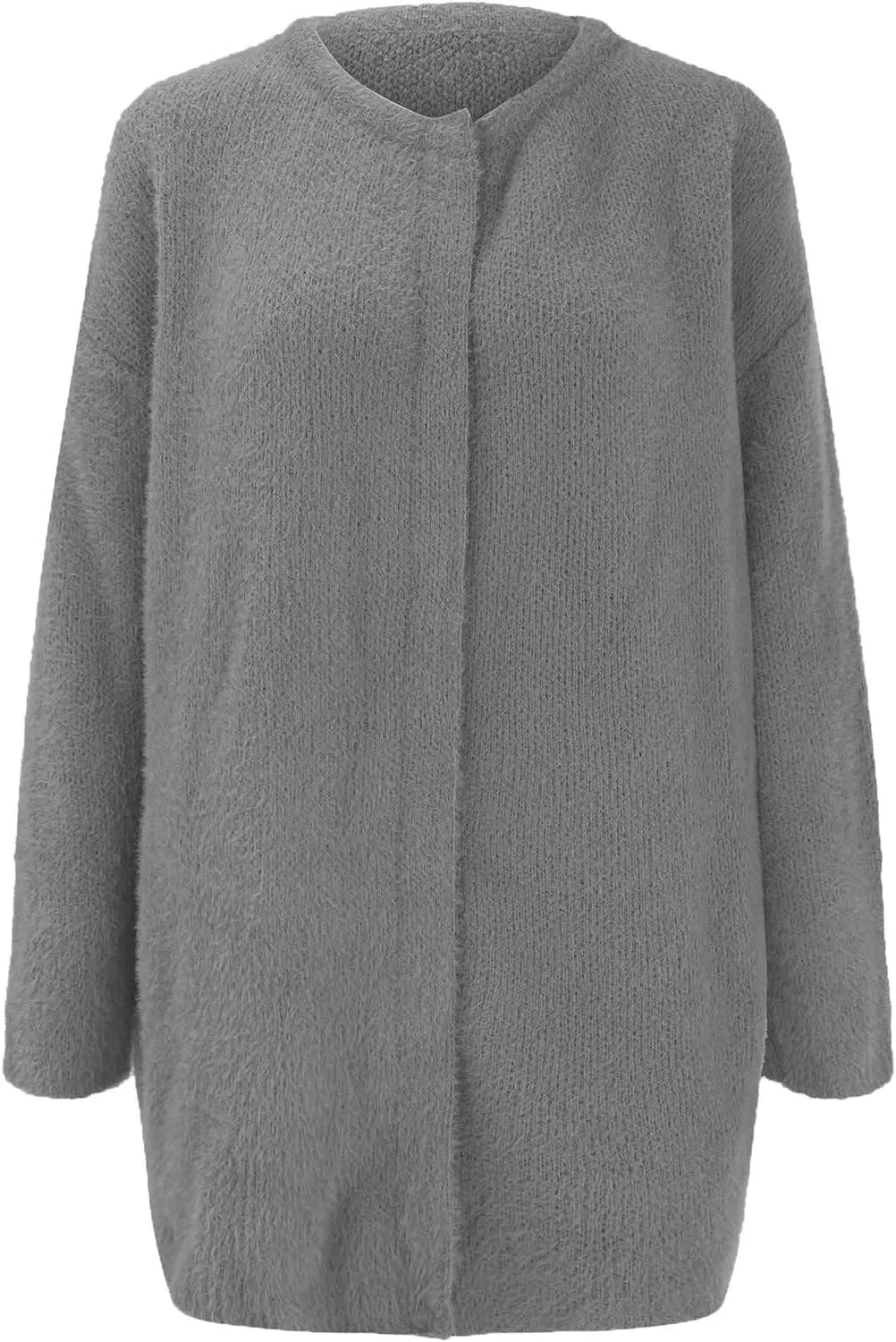 Warm Cardigans for Women Women's Korean Wool Coat Slim Trench Long Coat Fall Winter Elegant Round Ladies Short
