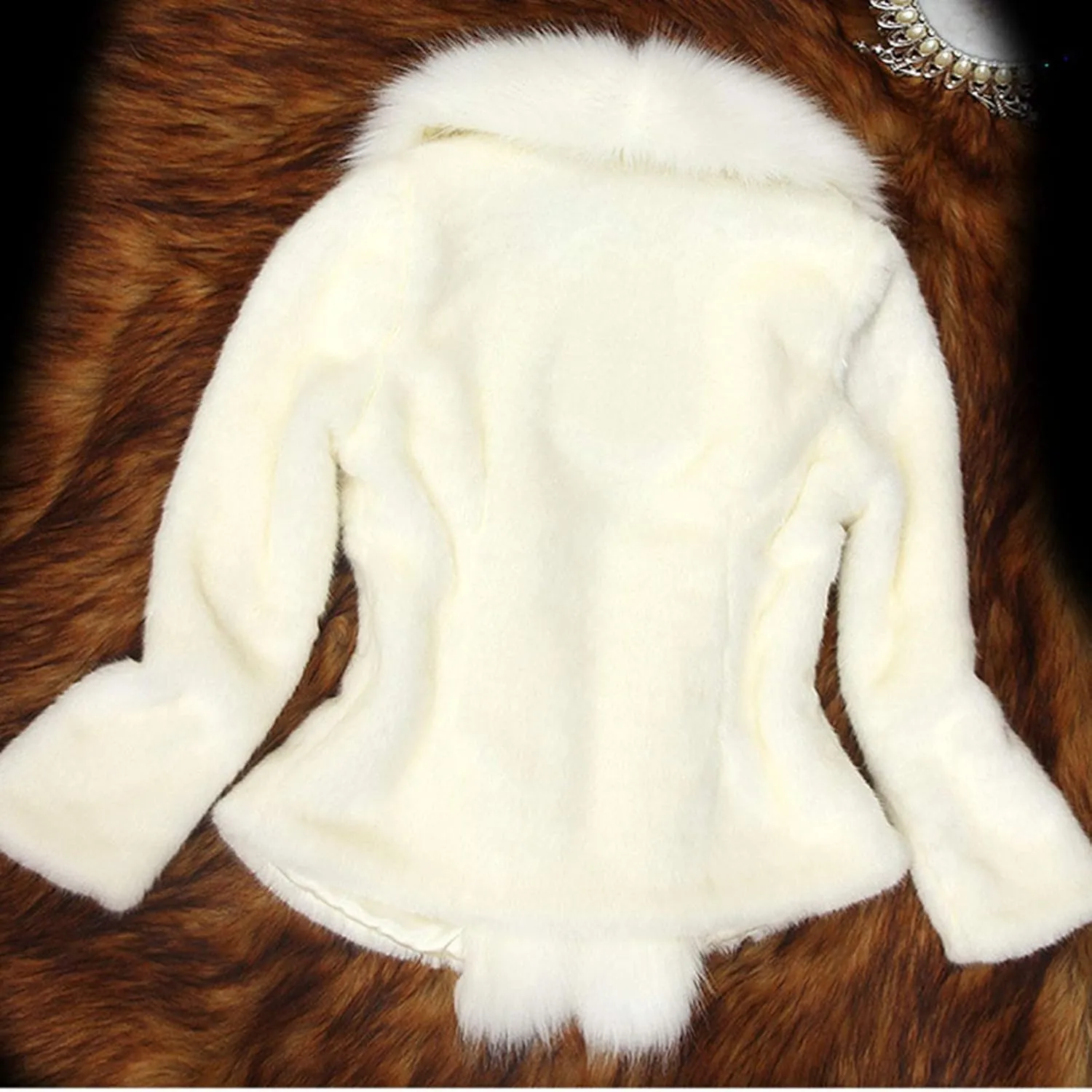 Women's Faux Fur Jacket Shawl Overcoat 2024 Winter Fashion Evening Party Warm Coats Thick Jackets Open Front Cardigan